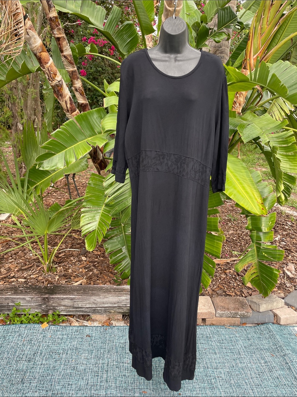Bryn Walker, elbow sleeve, brocade, lace inset dress